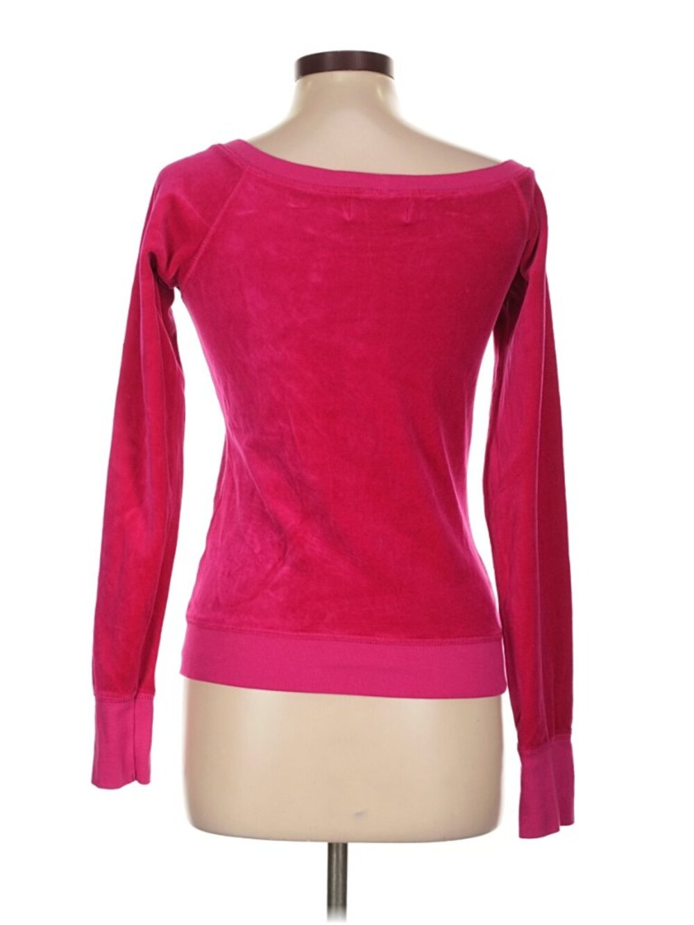Juicy Couture Vintage Off-The-Shoulder Velour Pullover Top - Size Large - Picture 6 of 9